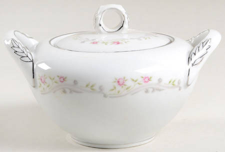 Rose Bud Sugar Bowl & Lid