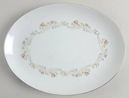 Rose Bud 12" Oval Serving Platter