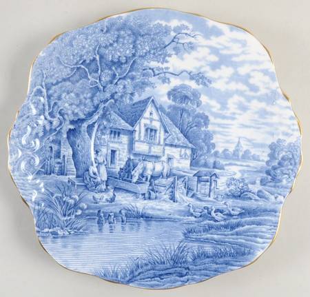 Rural Scenes Underplate for Sauce Boat