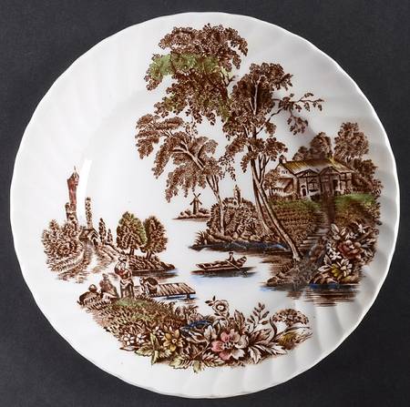 The Ferry Brown Multicolor Bread & Butter Plate