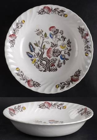 Indian Tree Multicolor Coupe Soup Bowl