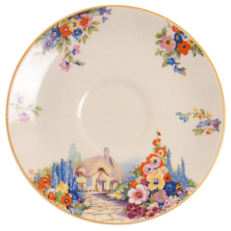 Old England Gardens Saucer for Footed Cup by Swinnertons