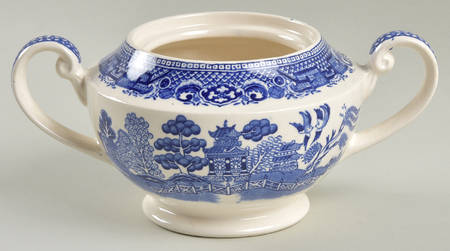 Old Willow Blue Sugar Bowl No Lid by Swinnertons