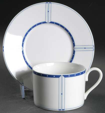 Chicago Blues Flat Cup & Saucer Set