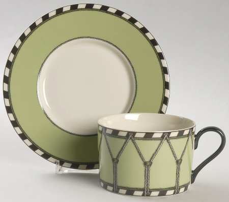 Drum Apple Flat Cup & Saucer Set