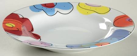Flowers Rim Soup Bowl