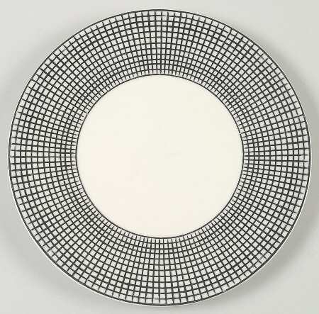 Graph Black Salad Plate