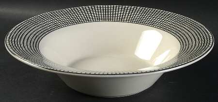 Graph Black 11" Round Vegetable Bowl