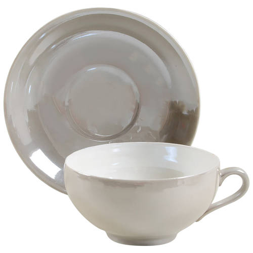 Luster Footed Cup & Saucer Set