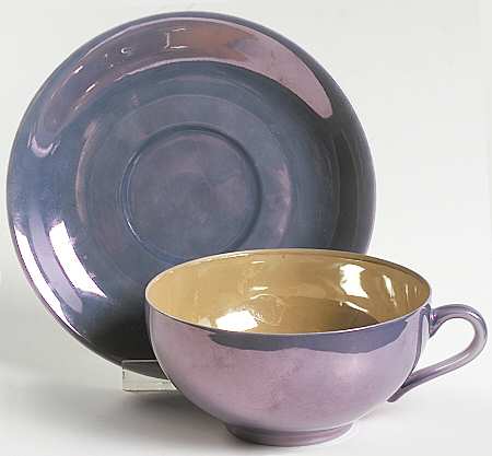 Luster Footed Cup & Saucer Set