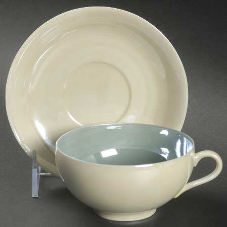 Luster Footed Cup & Saucer Set