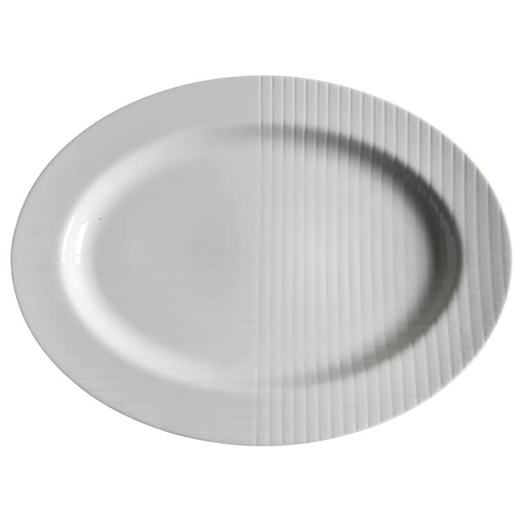 Meier Grid 16" Oval Serving Platter