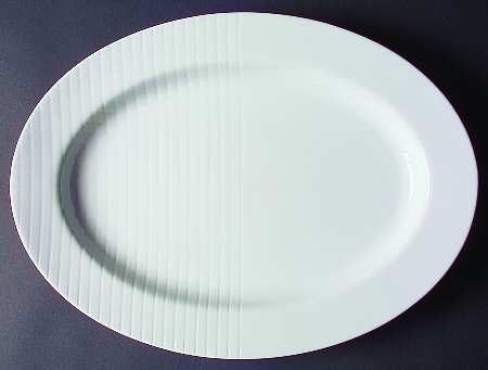 Meier Grid 16" Oval Serving Platter