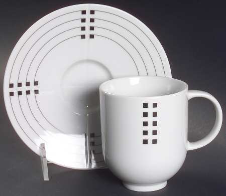 Signature Black Flat Cup & Saucer Set
