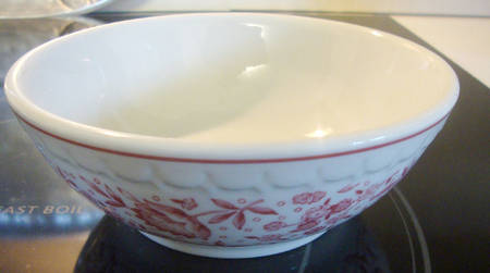 Roxbury-Red ((Red Trim) Oatmeal Bowl