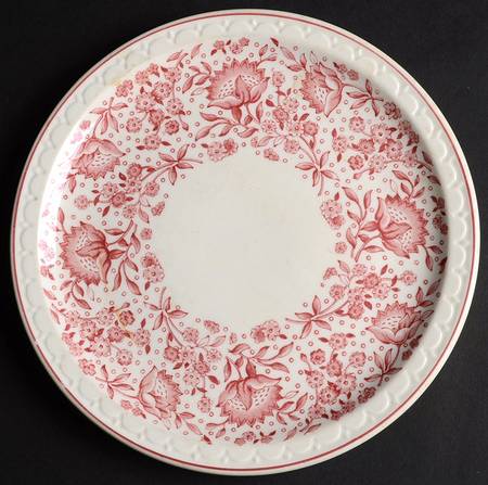 Roxbury-Red ((Red Trim) Salad Plate