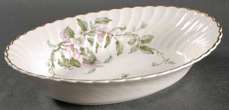 Apple Blossom 9" Oval Vegetable Bowl
