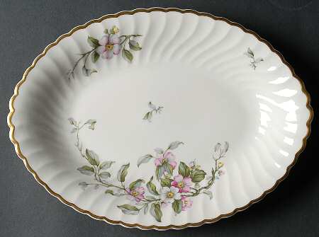 Apple Blossom 11" Oval Serving Platter