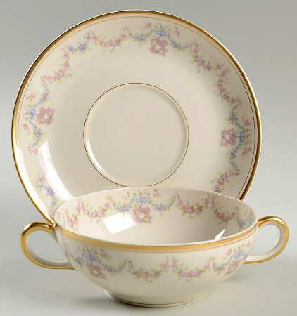 SY210 Flat Cream Soup Bowl & Saucer Set