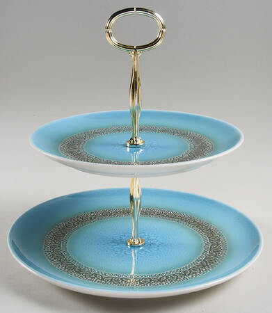 Aruba 6 5/8"-10"  2 Tiered Serving Tray (Dp, Sp) HC