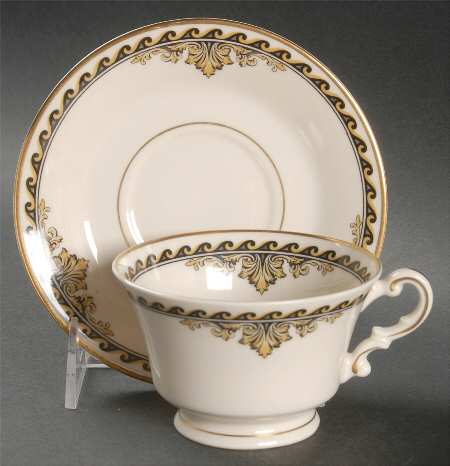 Athena Footed Cup & Saucer Set