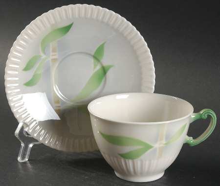 Bamboo Flat Cup & Saucer Set