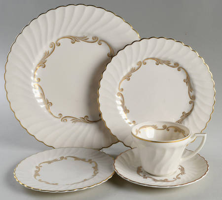 Baroque Gray 5 Piece Place Setting