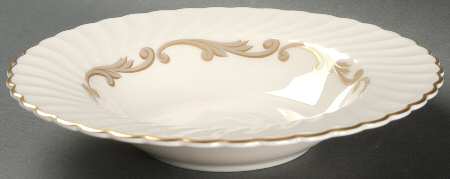 Baroque Gray Rim Soup Bowl by Syracuse