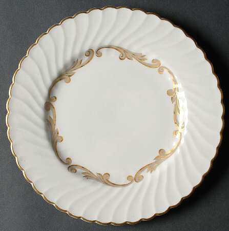 Baroque Gray Luncheon Plate