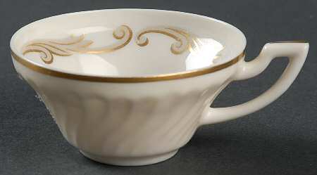 Baroque Gray Flat Demitasse Cup