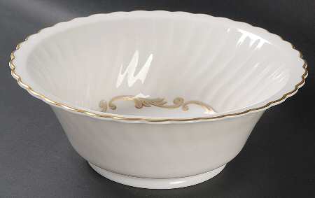 Baroque Gray 8" Round Vegetable Bowl