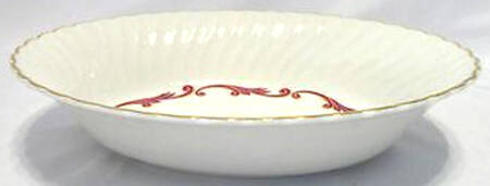 Baroque Maroon 8" Oval Vegetable Bowl