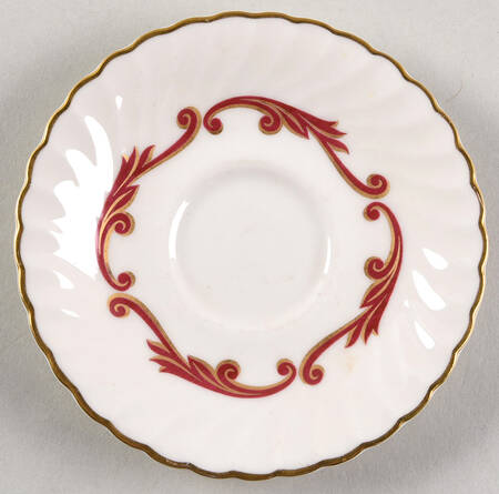 Baroque Maroon Saucer for Demitasse Cup