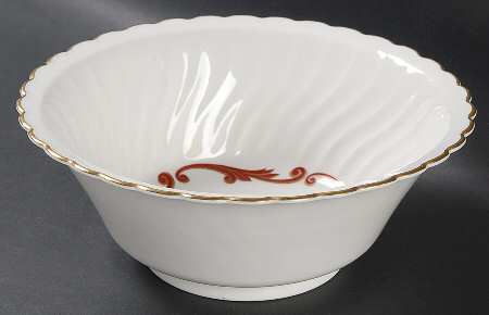 Baroque Maroon 7" Round Vegetable Bowl