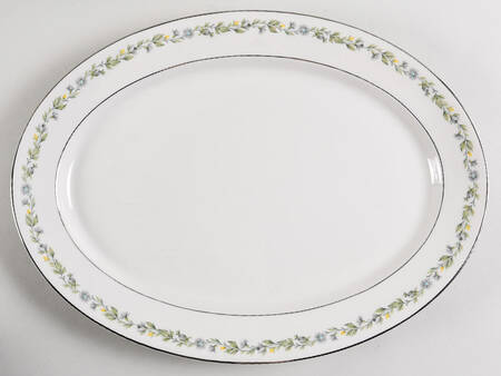 Belcanto (Platinum Trim) 14" Oval Serving Platter