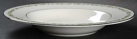 Belcanto (Platinum Trim) Rim Soup Bowl by Syracuse