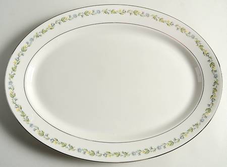 Belcanto (Platinum Trim) 16" Oval Serving Platter