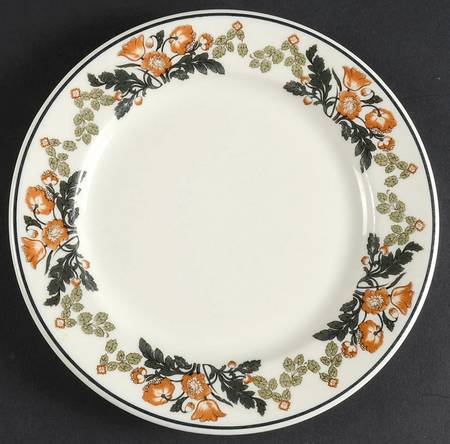 Berkshire (Orange Flowers) Dessert/Pie Plate