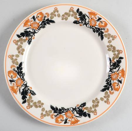 Berkshire (Orange Flowers) Luncheon Plate