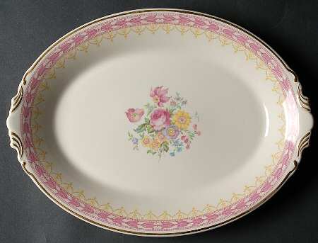 Betsy Ross Pink 14" Oval Serving Platter