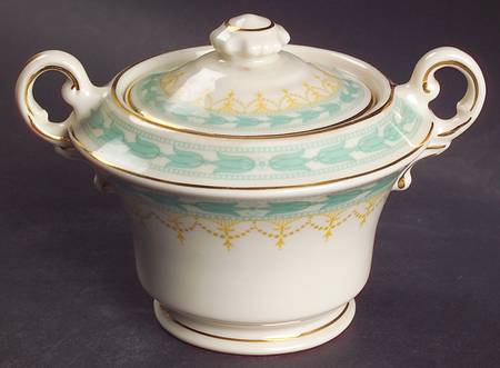Betsy Ross Turquoise Sugar Bowl & Lid
