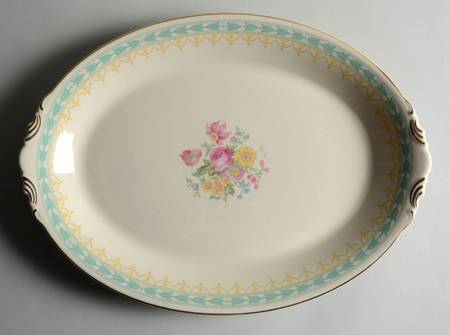 Betsy Ross Turquoise 16" Oval Serving Platter