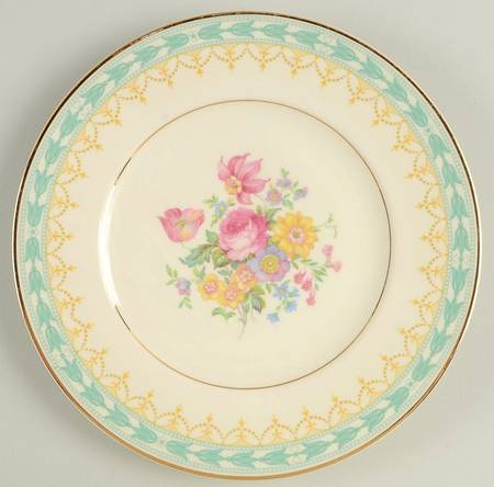 Betsy Ross Turquoise Luncheon Plate