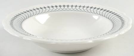 Black Lace Rim Soup Bowl