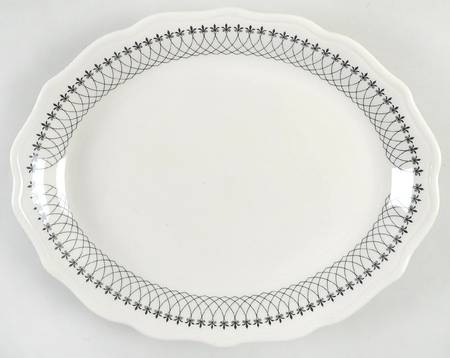 Black Lace 12" Oval Serving Platter