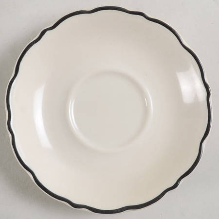 Black Platinum Saucer for Flat Cup