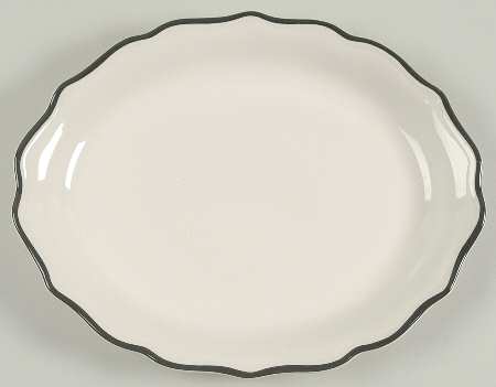 Black Platinum 11" Oval Serving Platter