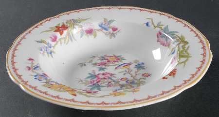 Bombay (Yellow Trim, White Body) Rim Soup Bowl