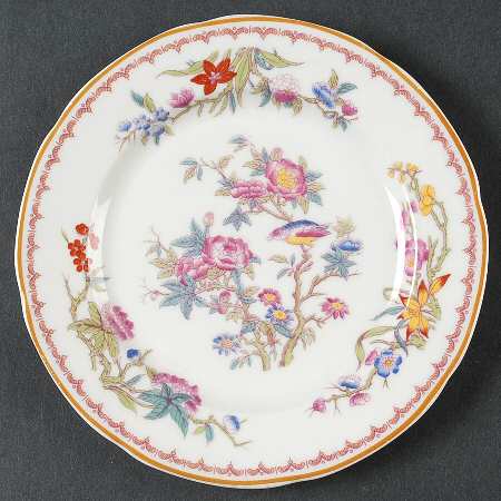Bombay (Yellow Trim, White Body) Bread & Butter Plate