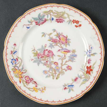 Bombay (Yellow Trim, White Body) Salad Plate